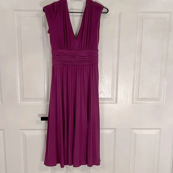 maggy london purple dress Taren Knee-Length Short Sleeve Dress